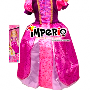 Vestido de Rapunzel deluxe más muñeca